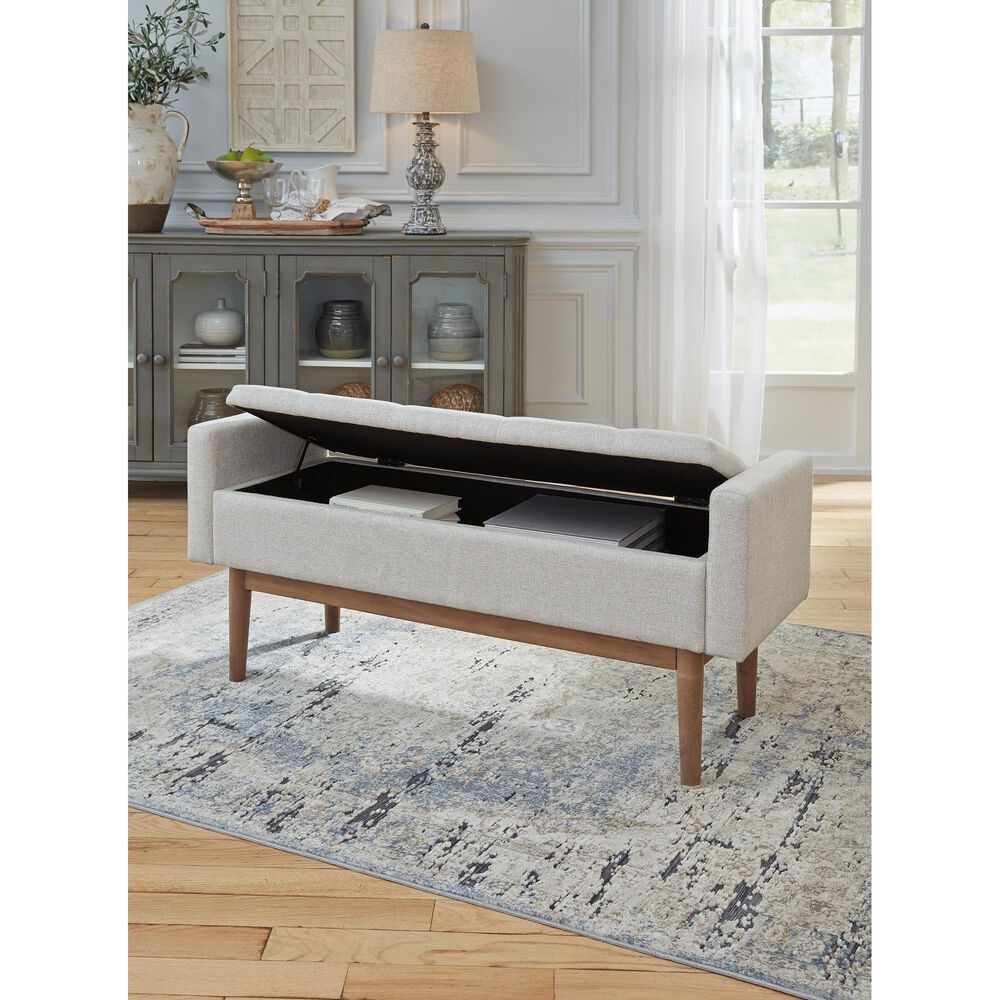 Ashley Briarson Storage Bench in Beige, , large