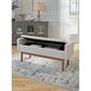 Ashley Briarson Storage Bench in Beige, , large