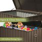 Hearth and Haven 150-Gallon Outdoor Storage Deck Box with Waterproof Material in Dark Brown, , large