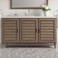 James Martin Vanities Portland 48" Single Bathroom Vanity in Whitewashed Walnut with 3 cm Lime Delight Quartz Top and Rectangular Sink, , large
