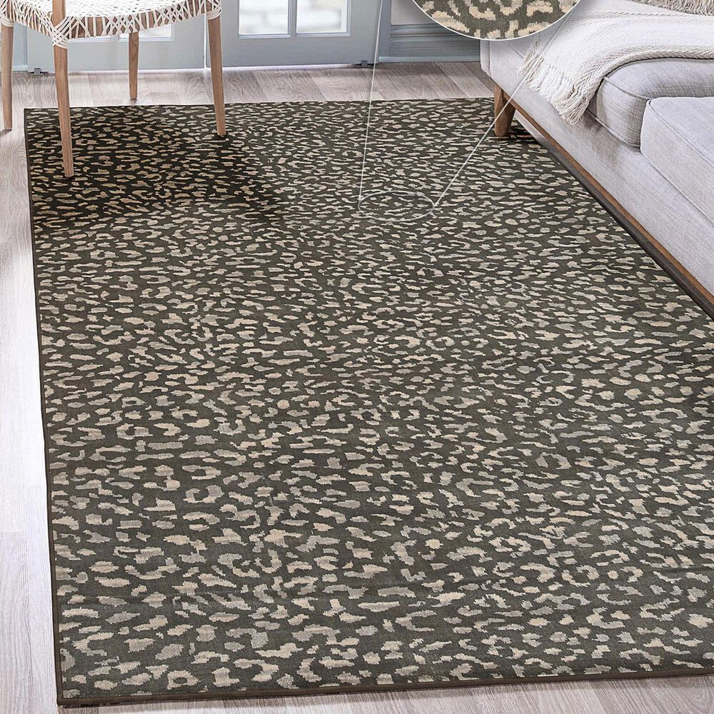 Radici USA Leopardo 9&#39; x 12&#39; Midnight Area Rug, , large