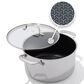 Green Pan Trident Hybrid Nonstick Stockpot with Lid in Stainless Steel, , large