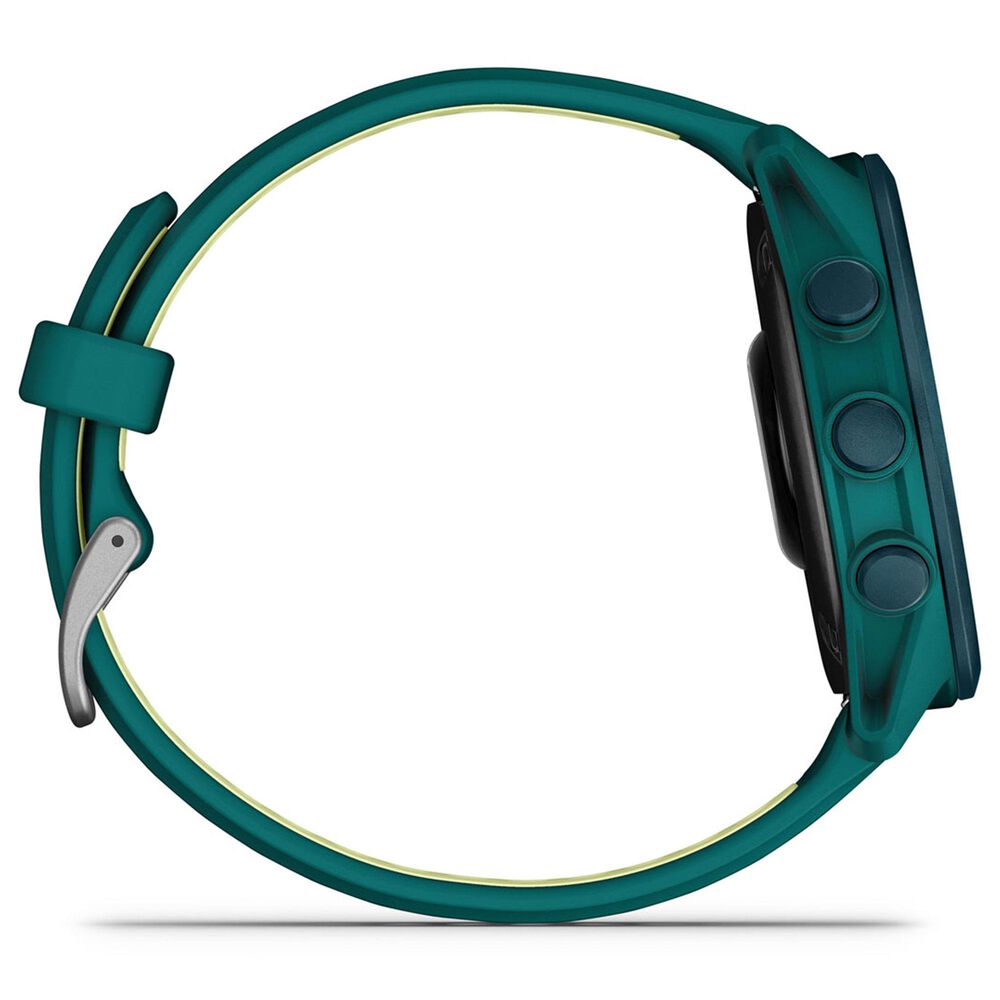 Garmin Forerunner 170 Music Smartwatch 42mm Teal Green Case with Teal Green and Citron Silicone Band, , large