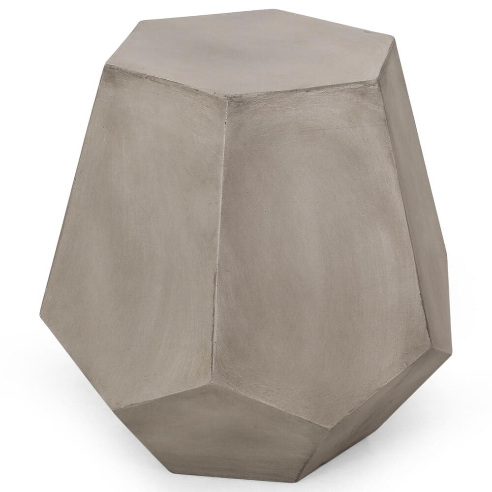 Hearth and Haven Calgary Hexagonal Patio Side Table in Light Grey, , large