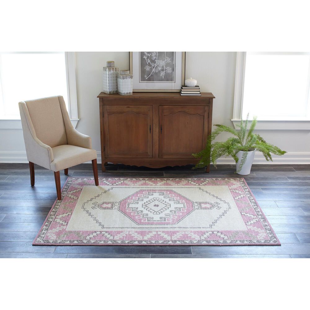 Momeni Anatolia ANA-2 7&#39;9&quot; x 9&#39;10&quot; Pink Area Rug, , large