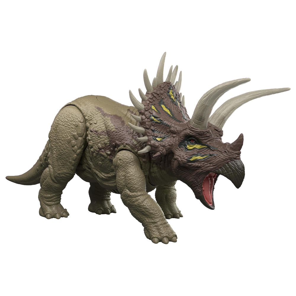 Jurassic World Wild Roar Triceratops Action Figure, , large