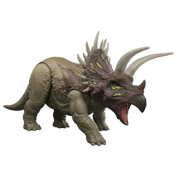 Jurassic World Wild Roar Triceratops Action Figure, , large