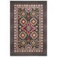 Safavieh Monaco MNC240B-5 5" x 8" Brown/Multi Area Rug, , large