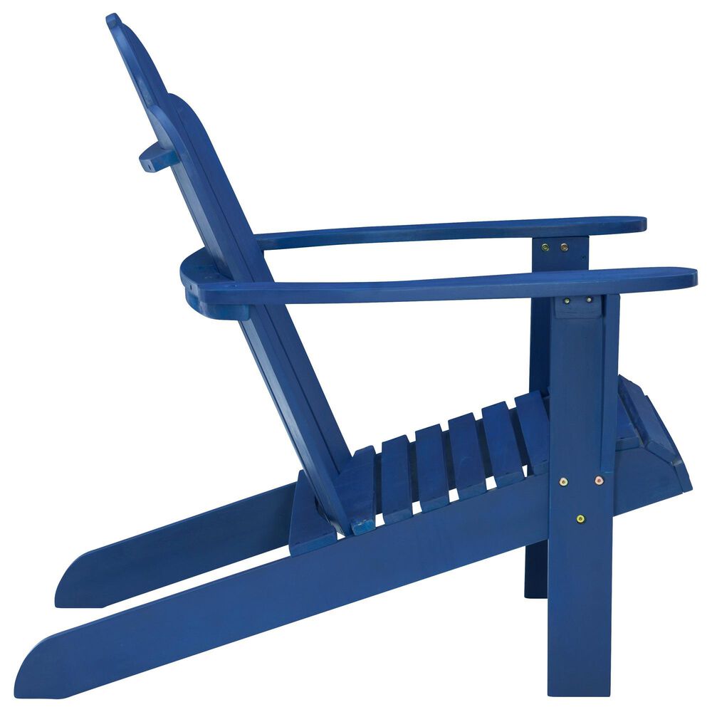 Linon Home Decor Adirondack Patio Chair in Blue, , large