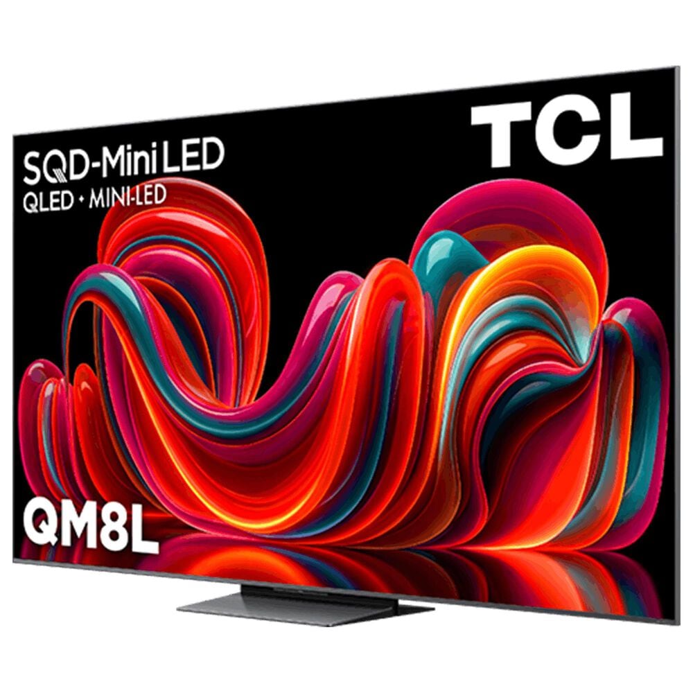 TCL 85" Class QM8L Series SQD-Mini LED 4K UHD HDR - Smart TV with 7.1.4 Channel Soundbar System in Black, , large