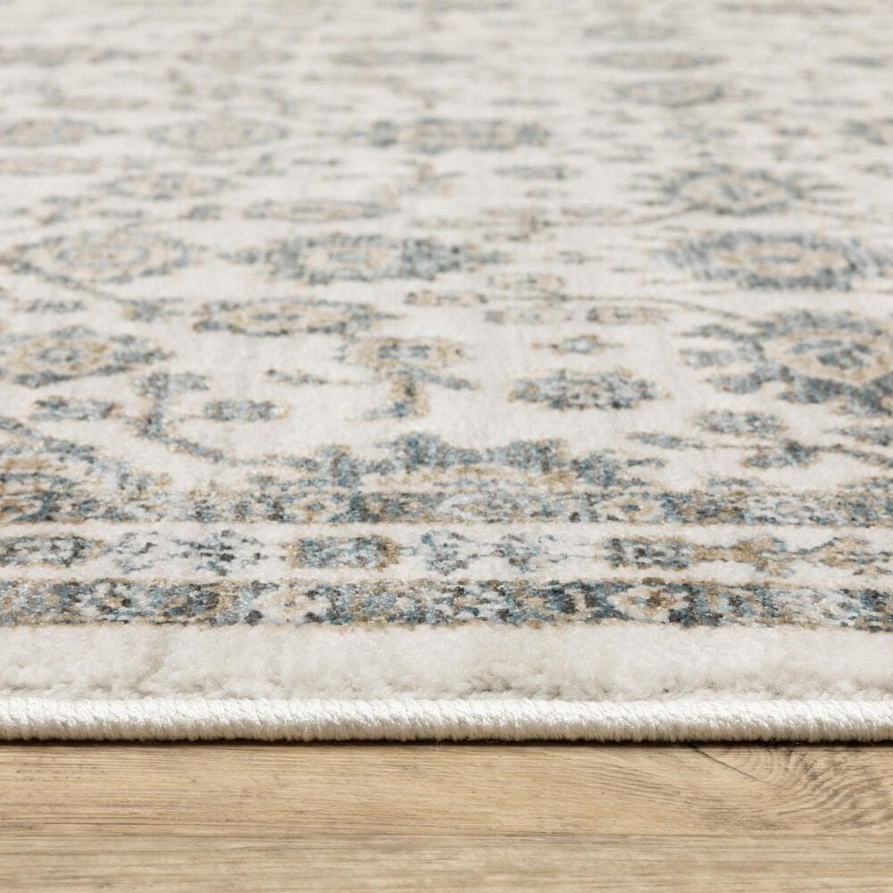 Oriental Weavers Echo Ivory and Blue 6&#39;7&quot; x 9&#39;6&quot; Area Rug, , large