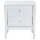 Baxton Studio Lucera 2-Drawer Bobbin Nightstand in White, , large