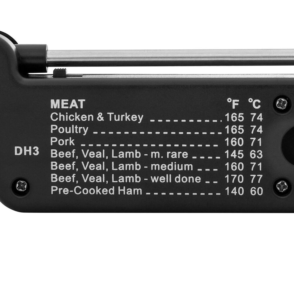 Kitchen Supply Folding Digital Thermometer in Black, , large