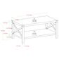 Walker Edison Barn Door Coffee Table in White Oak, , large