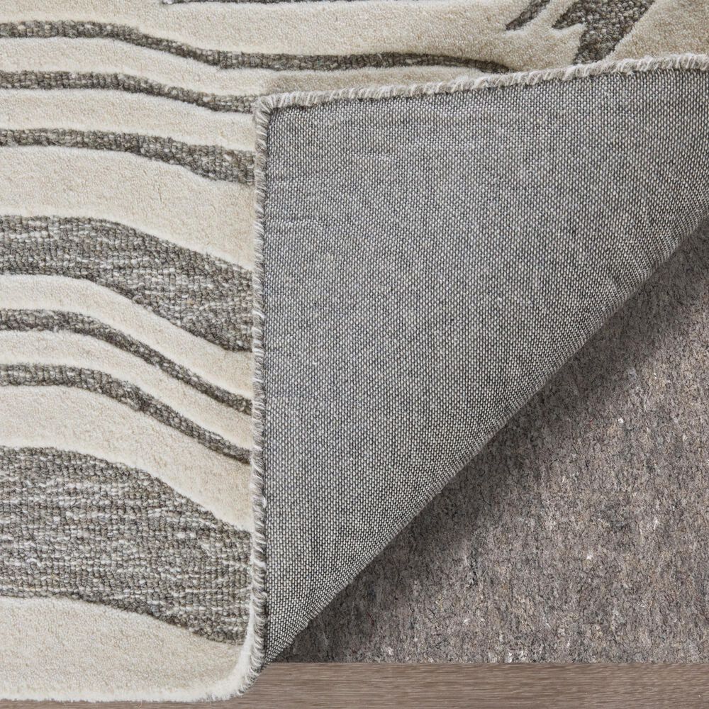 Feizy Kimball Gray and Ivory 3&#39;6&quot; x 5&#39;6&quot; Area Rug, , large