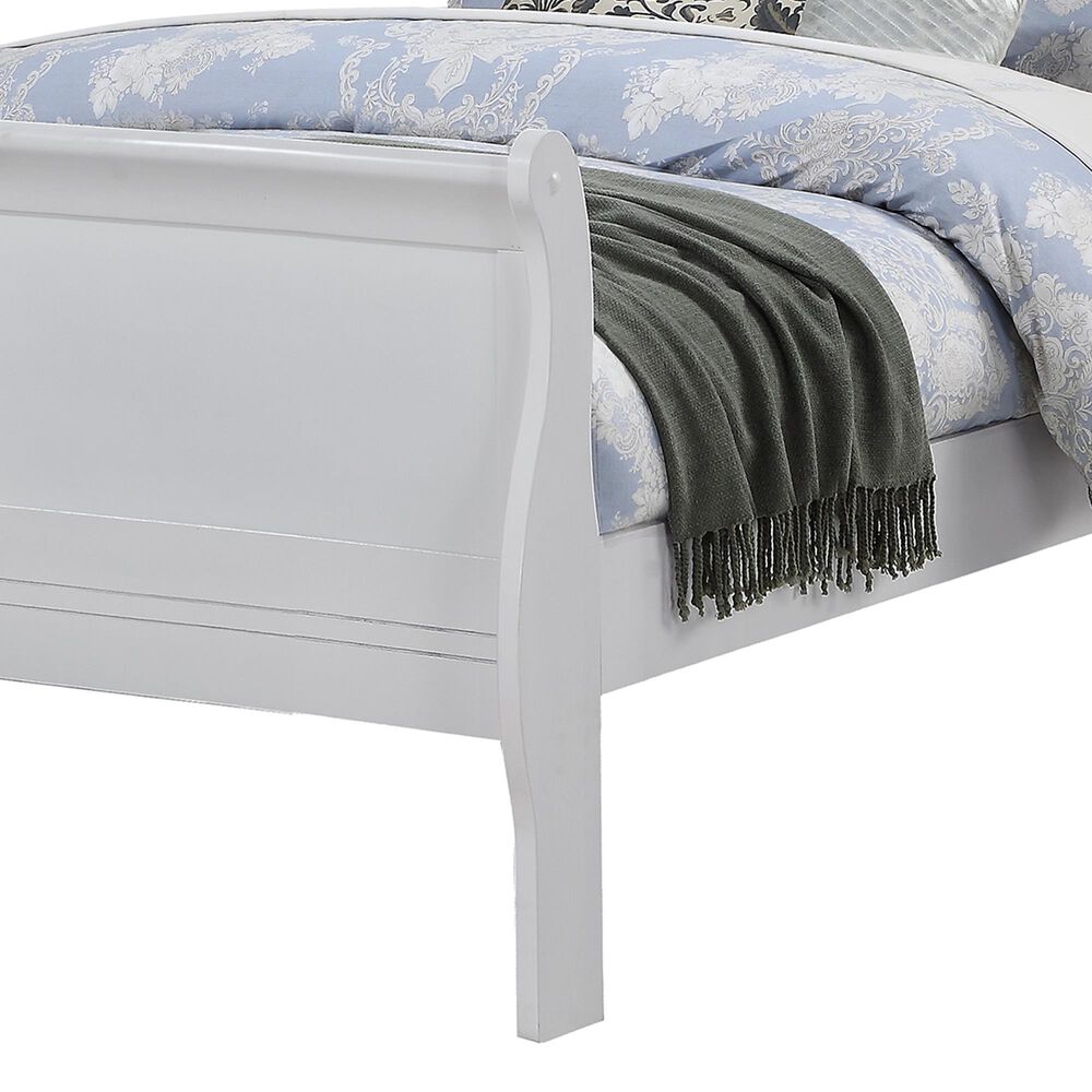 Crown Mark Louis Philip Twin Sleigh Panel Bed in Greige, , large