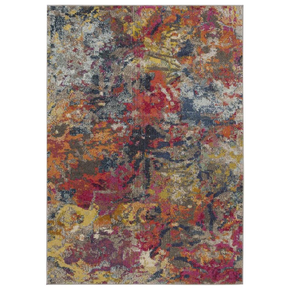 Safavieh Monaco MNC258M 4" x 5"7" Blue and Orange Area Rug, , large