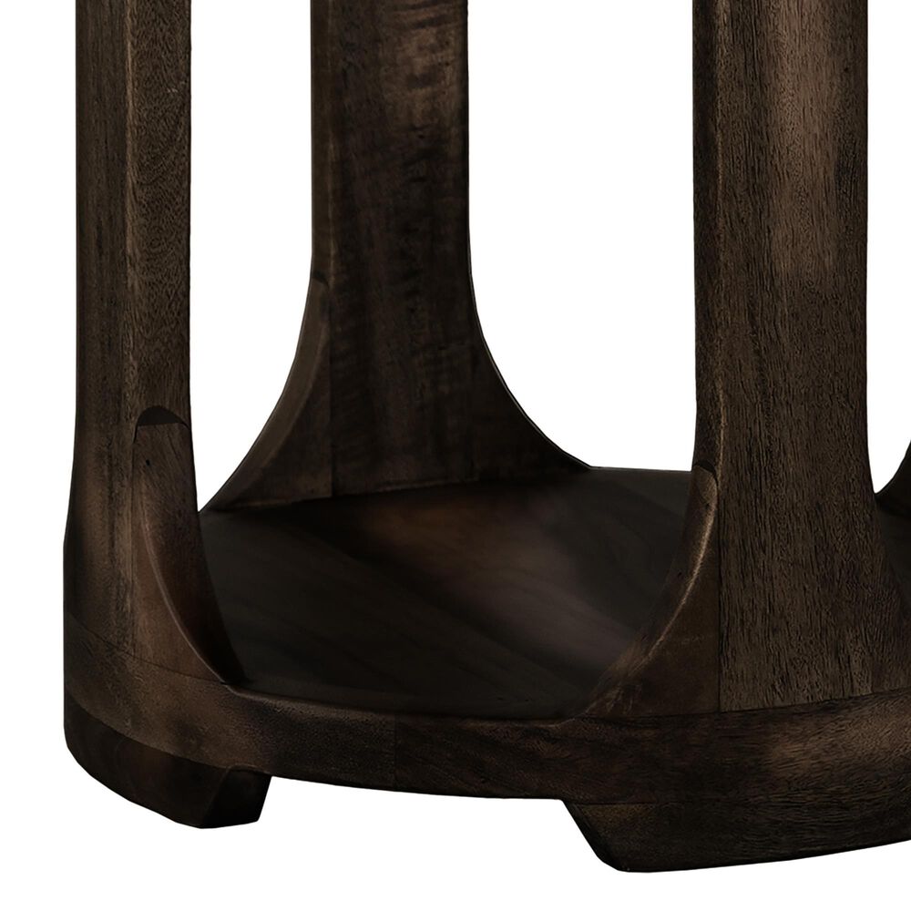Fallridge Balam 1-Shelf Chairside Table in Stained Dark, , large