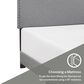 The Monday Company Twin Upholstered Bed in Gray, , large