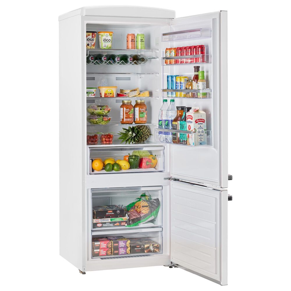 Unique Appliances Classic Retro 17 Cu. Ft Bottom Mount Refrigerator in Marshmallow White, , large