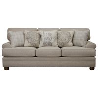 Catnapper Farmington Stationary Sofa in Buff and Walnut