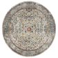 Safavieh Aria ARA199C 6"6" Round Cream and Blue Area Rug, , large