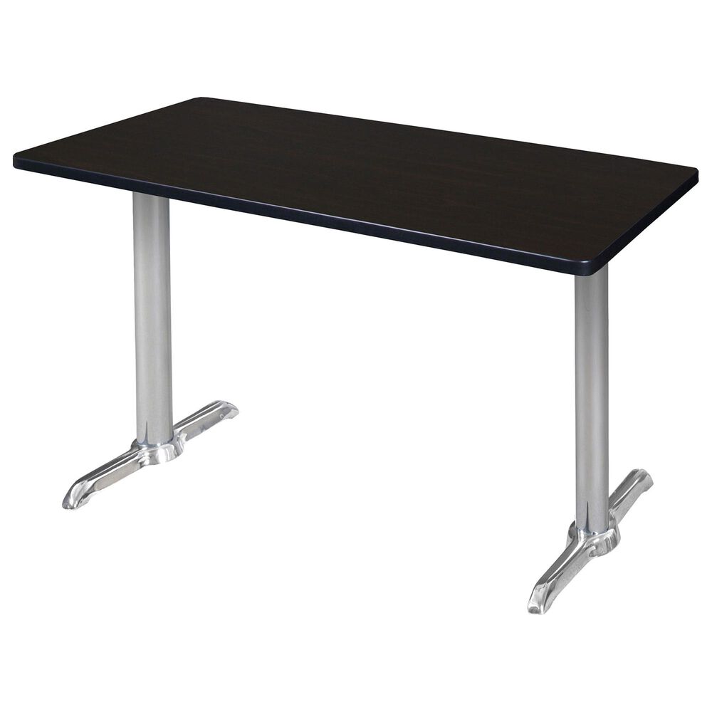 Regency Global Sourcing Via 48" x 24" Training Table in Mocha Walnut/Chrome, , large