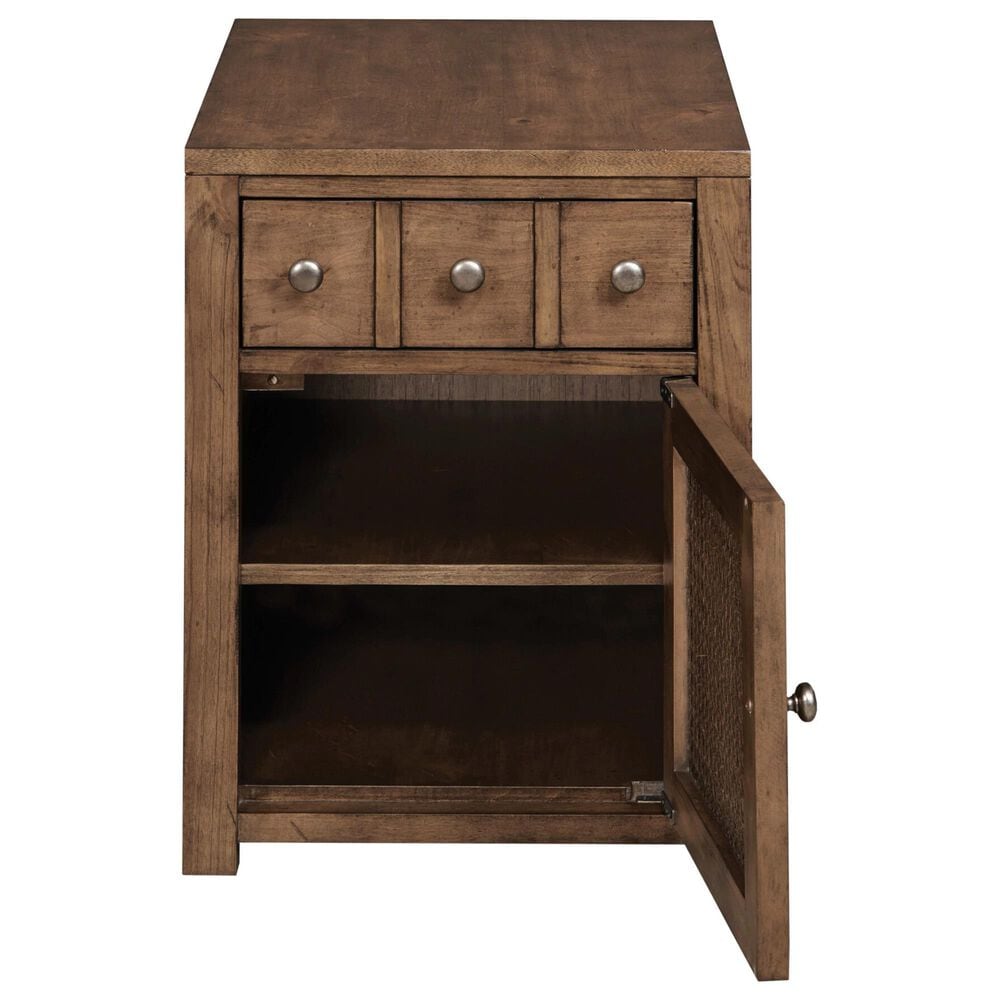 American Drew Foster Rectangular Chairside Chest in Brown, , large