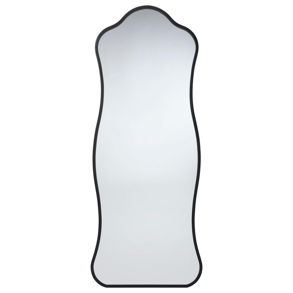 Splendor Living Belmont Wavy Floor Mirror in Black, , large