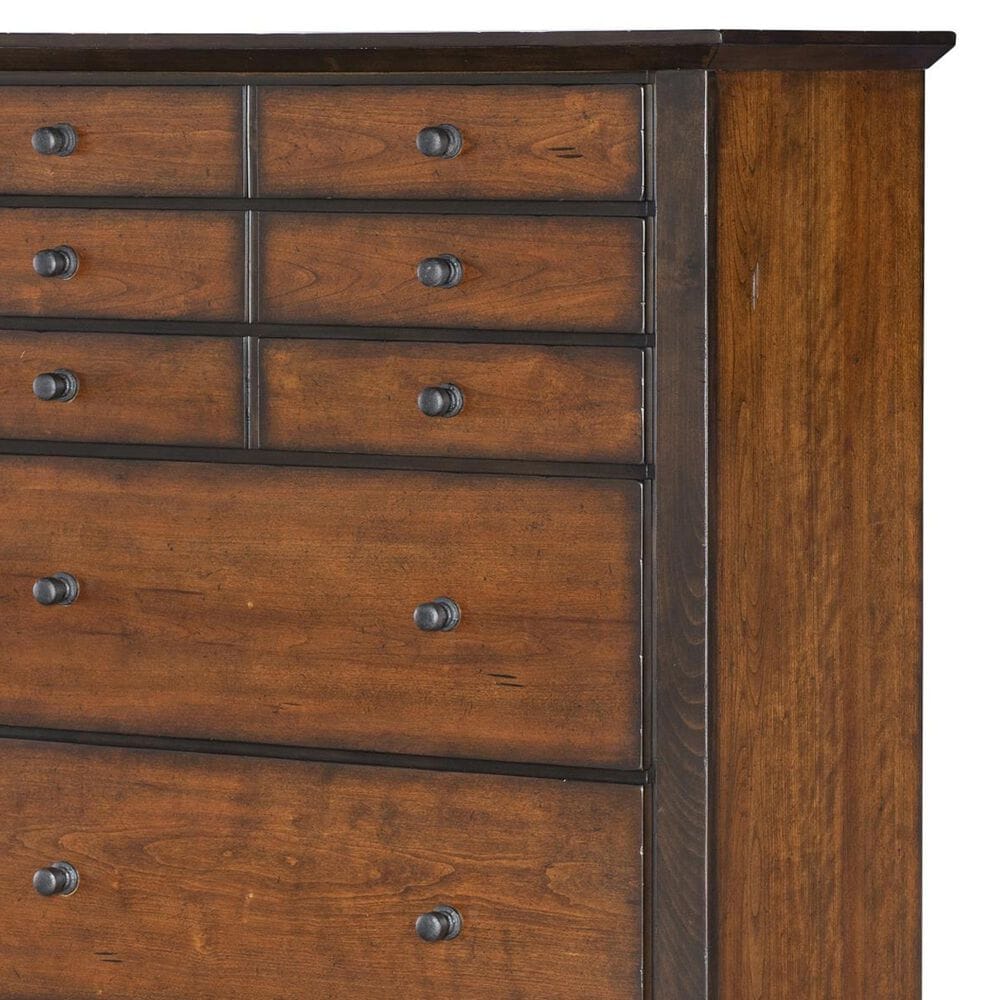 St Claire Home Fenmore 6-Drawer Chest in Mocha and Distressed Cherry, , large
