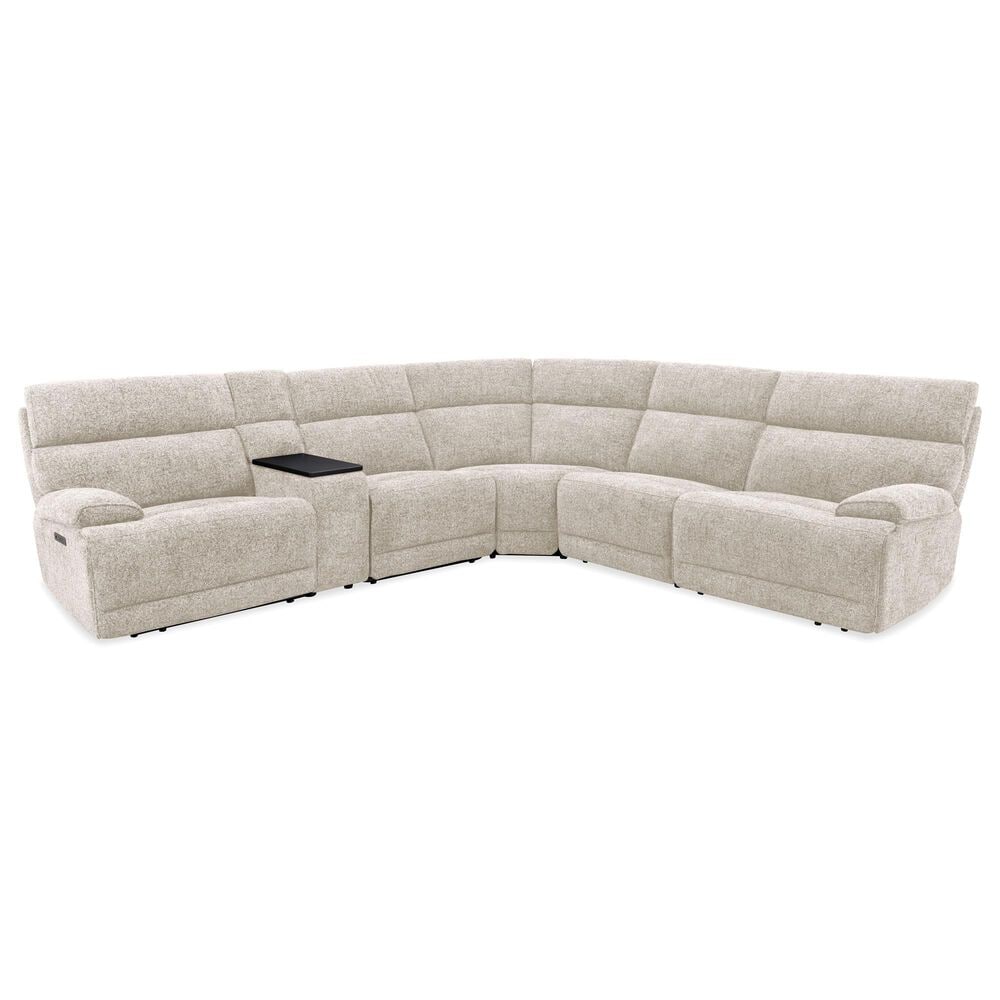 Oxford Furniture 6-Piece Power Reclining Sectional with Power Headrests and Power Lumbar in Rani Linen, , large