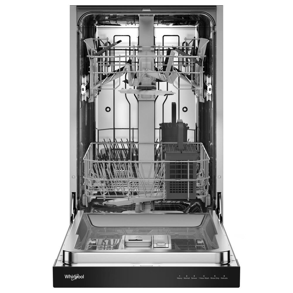 Whirlpool 18" Built-In Dishwasher with Half Load Cycle and Triple Spray Arms in Stainless Steel, , large