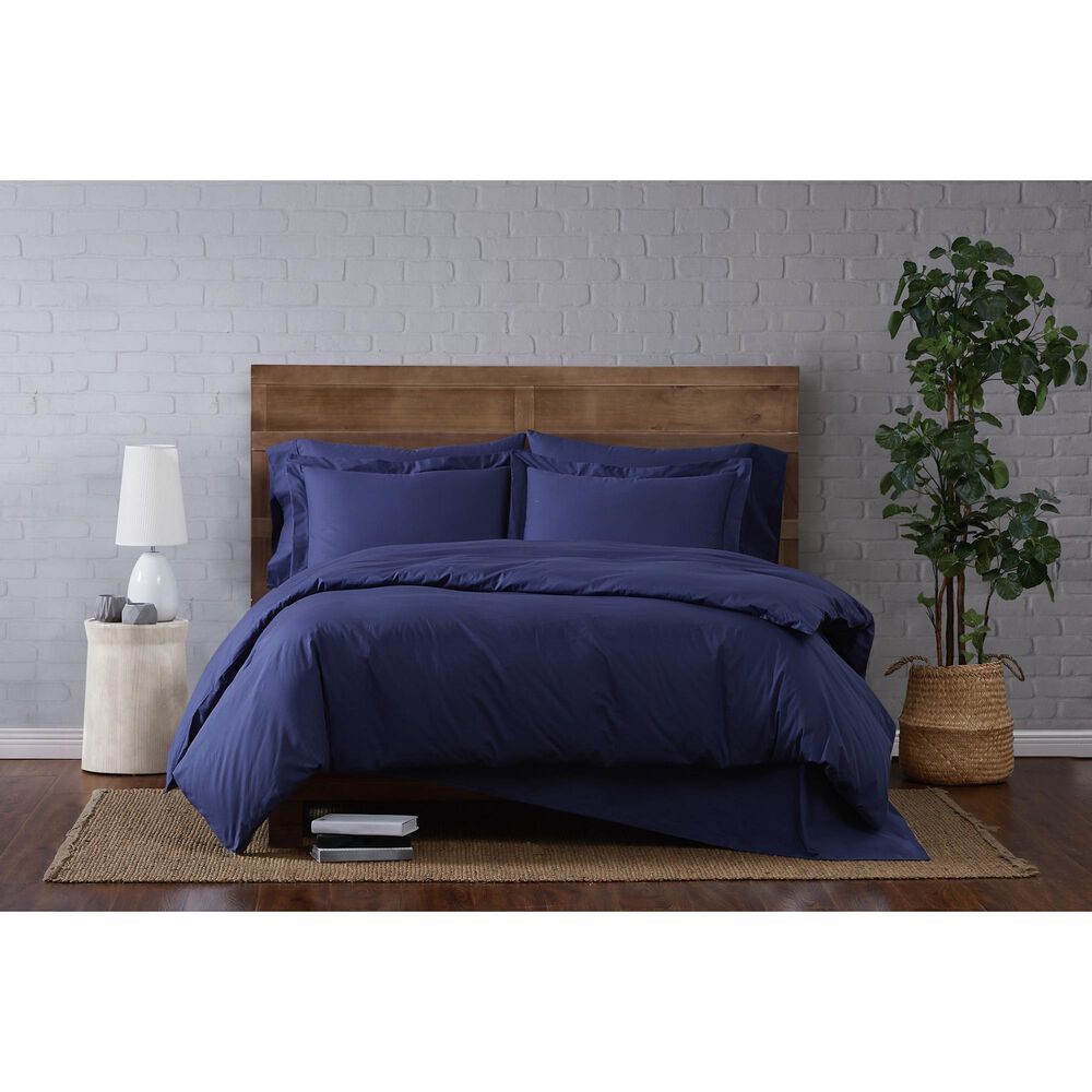 Pem America Brooklyn Loom Classic 3-Piece King Duvet Set in Navy, , large