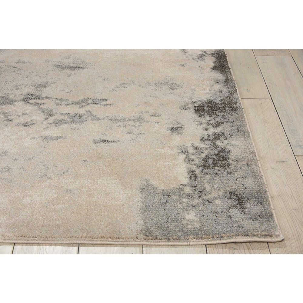 Nourison Maxell MAE13 3&#39;10&quot; x 5&#39;10&quot; Ivory and Grey Area Rug, , large