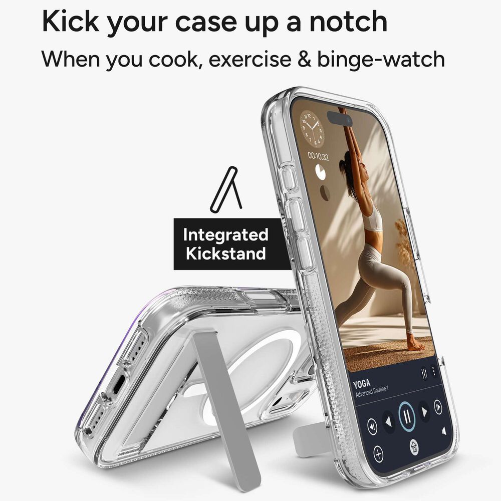 Zagg Crystal Palace Snap Case with Kickstand for Apple iPhone 17 Pro in Clear, , large