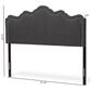 Baxton Studio Nadeen Queen Upholstered Headboard in Dark Grey, , large