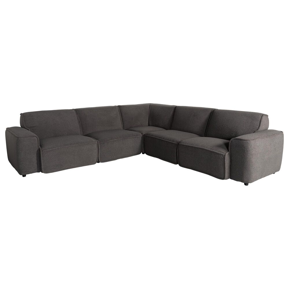 MotoMotion 5-PC Sectional W/Audio in Smoke, , large
