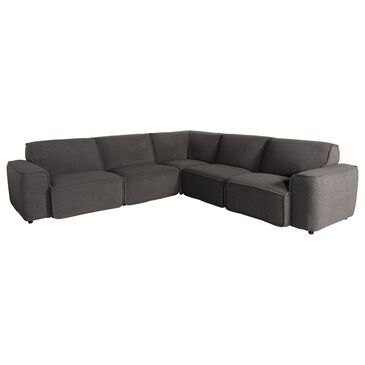 MotoMotion 5-PC Sectional W/Audio in Smoke, , large