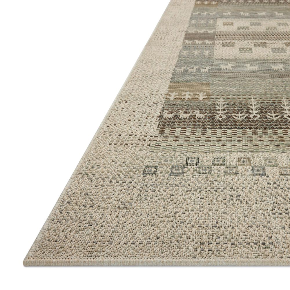 Loloi Saylor Ivory and Earth 3'9" x 5'9" Indoor/Outdoor Area Rug, , large
