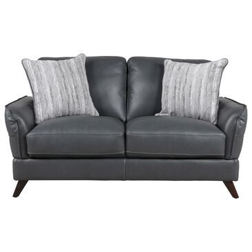Sienna Designs Leather Loveseat in Oasis Grey, , large