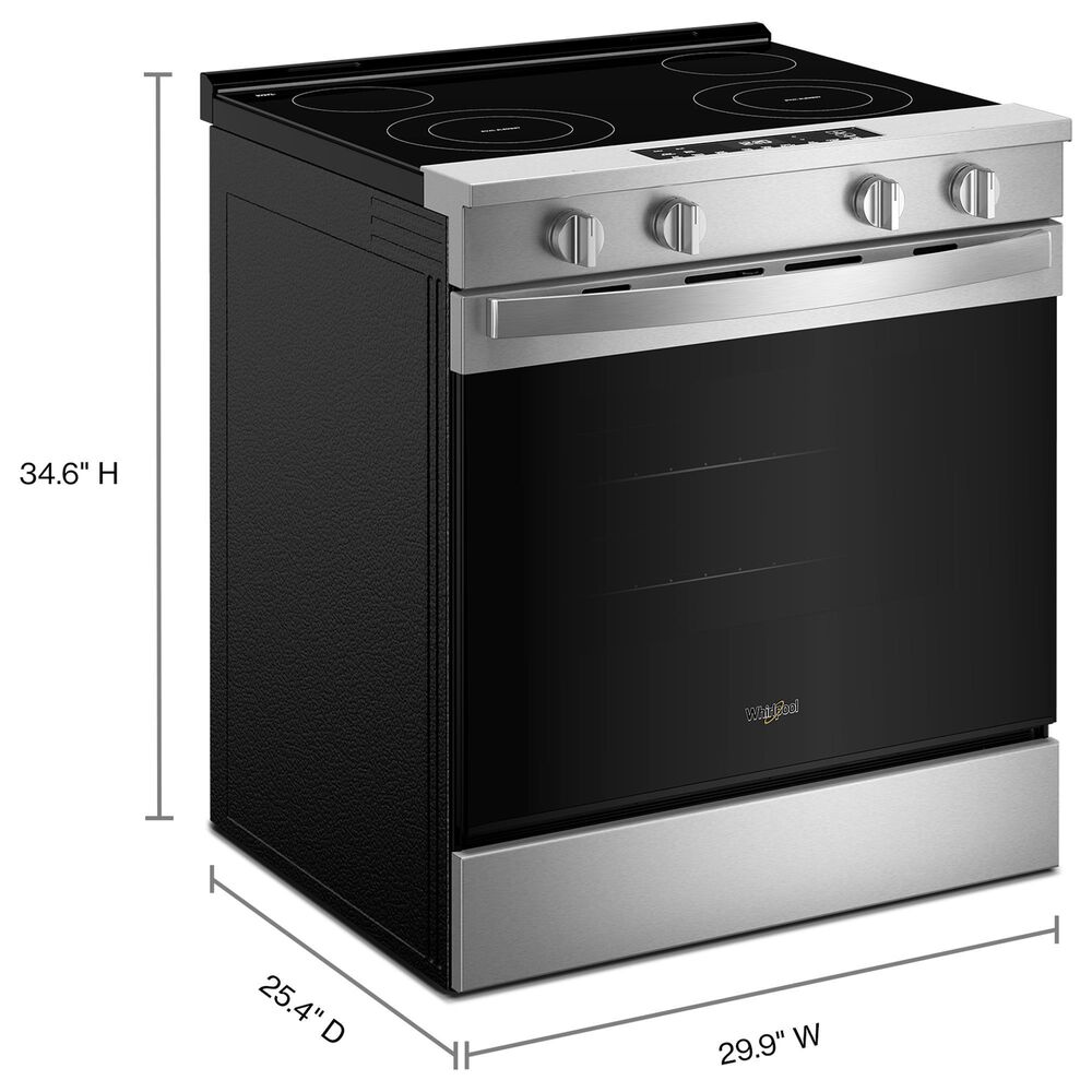 Whirlpool 5.3 Cu. Ft. Slide-in Electric Range in Stainless Steel, , large