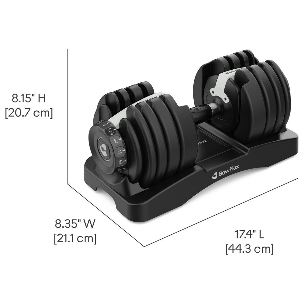 BowFlex SelectTech 52 Adjustable Dumbbell Set in Black, , large