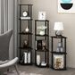 HOMLUX Turn-N-Tube 5-Tier Corner Display Rack in Espresso and Black, , large