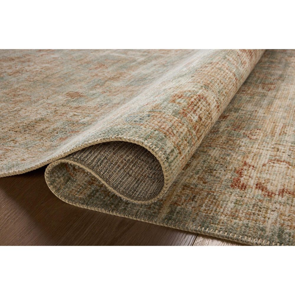 Loloi Heritage 6&#39; x 9&#39; Aqua and Terracotta Area Rug, , large