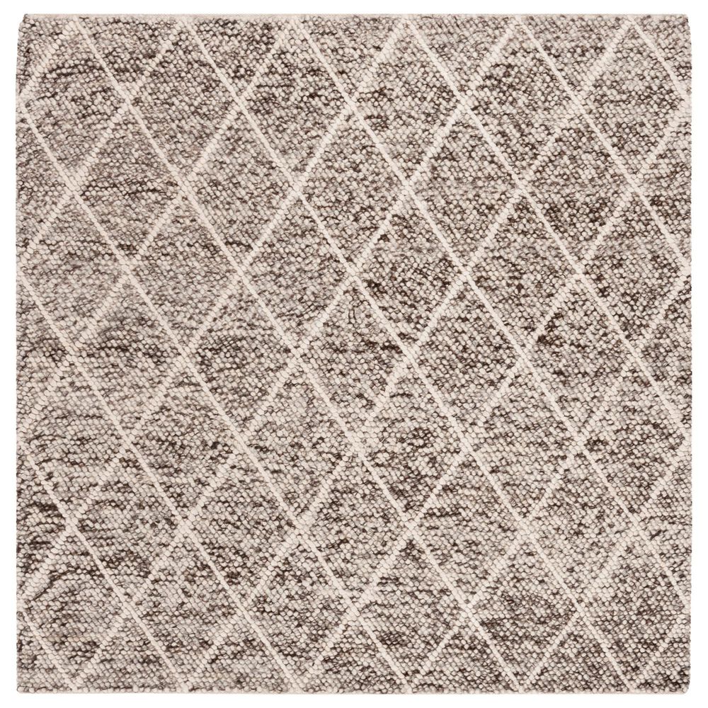 Safavieh Natura NAT712A 6" Square Ivory and Stone Area Rug, , large