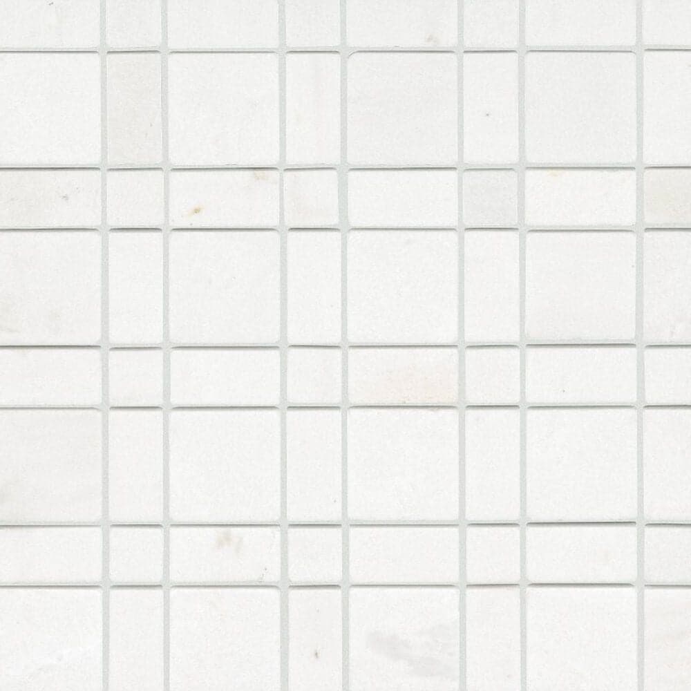 Shaw Eterna Pinwhl Mos Alps Thassos 12.5" x 12.5" Natural Stone Mosaic Sheet, , large