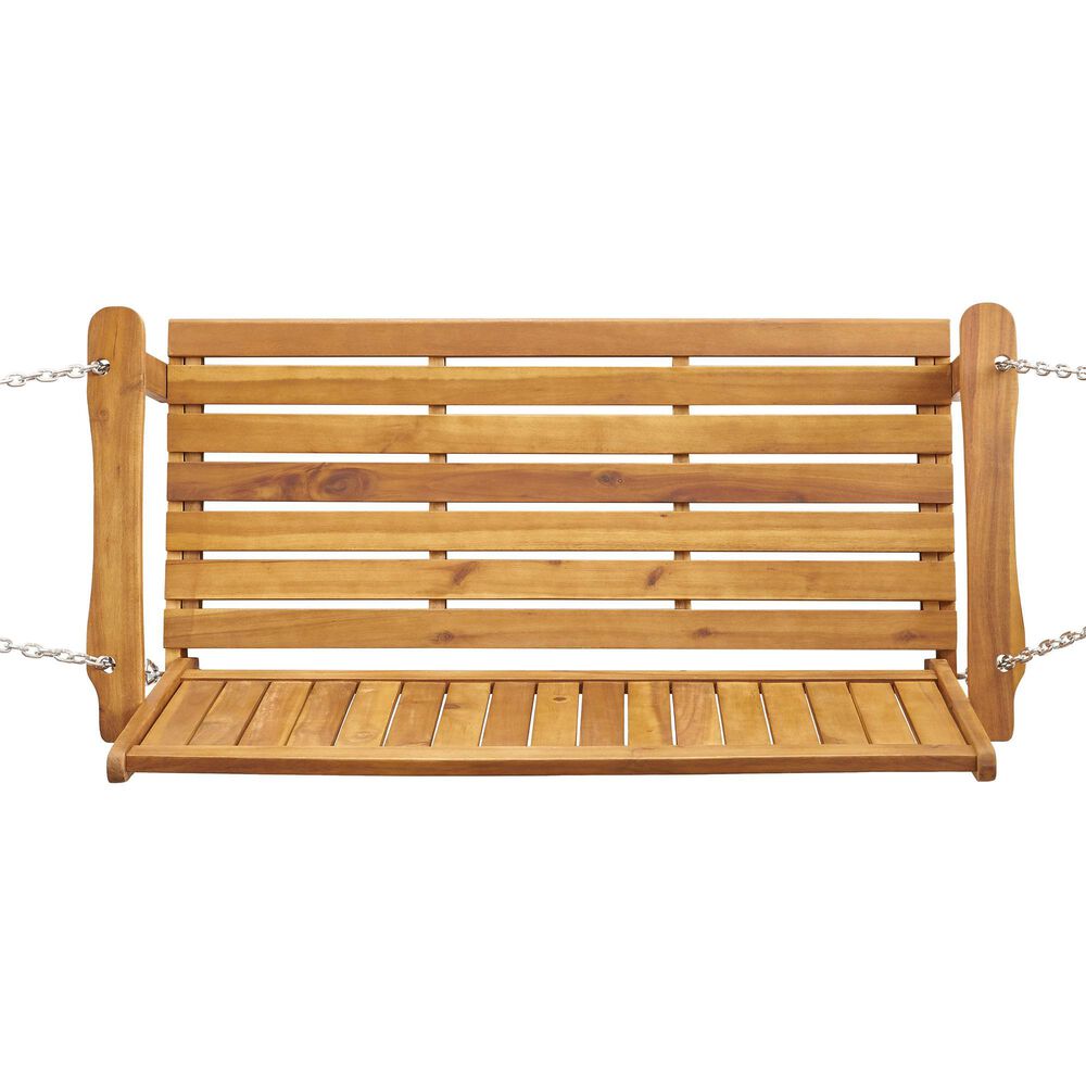 Noble House Tambora Patio Porch Swing in Teak Brown, , large