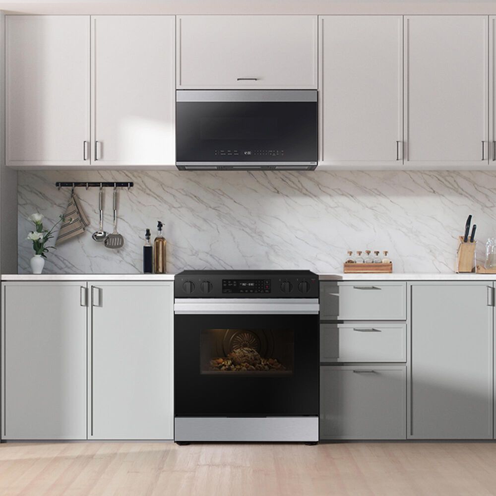 Samsung Bespoke Bespoke 6.3 Cu. Ft. Smart Slide-In Electric Smart Range with 5 Elements in Stainless Steel, , large