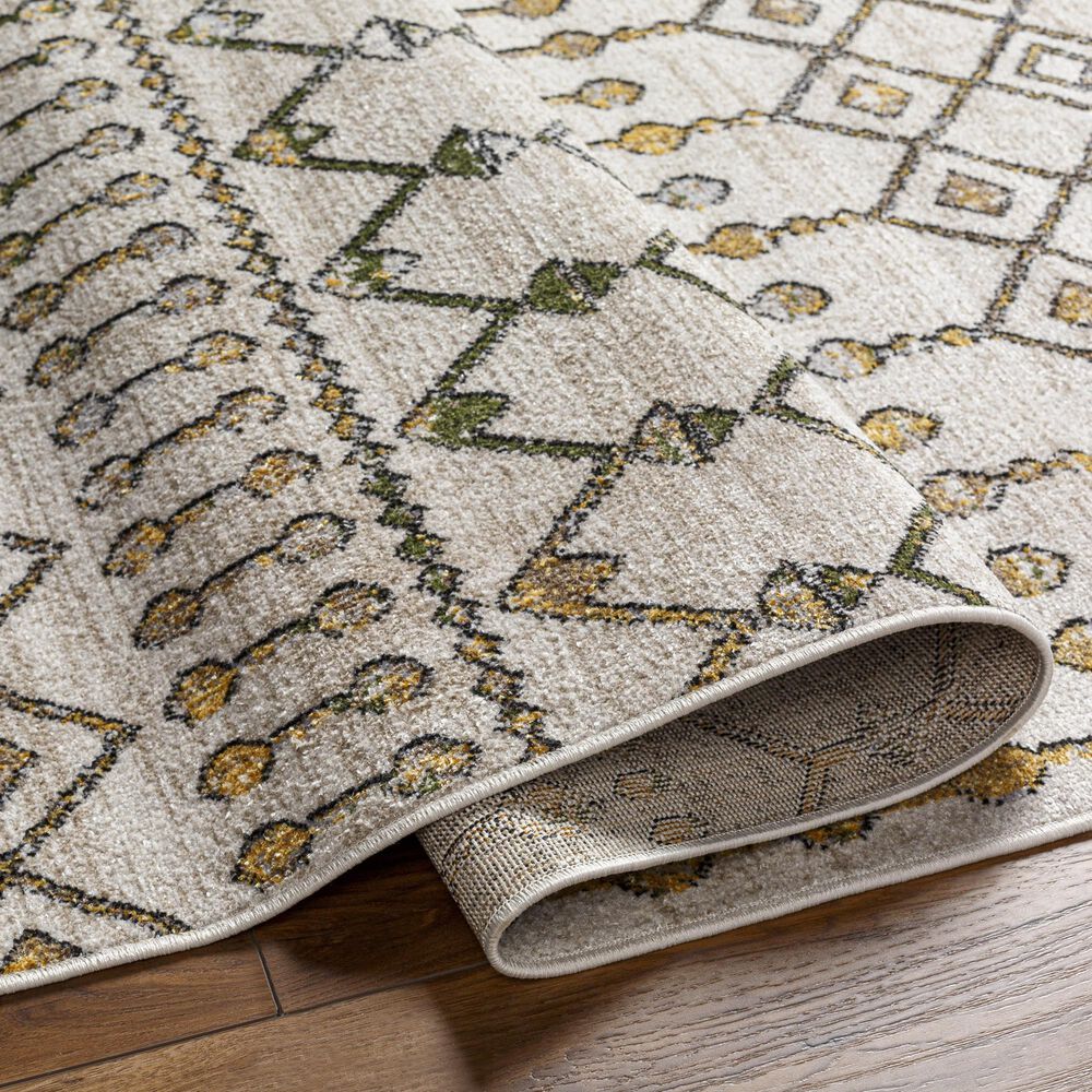 Surya Lavadora 2&#39;7&quot; x 7&#39;3&quot; Sage, Mustard, Black, Gray and Light Beige Runner, , large