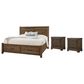 Viceray Collections Cool Rustic King Storage Plank Bed with Two Nightstands in Mink, , large